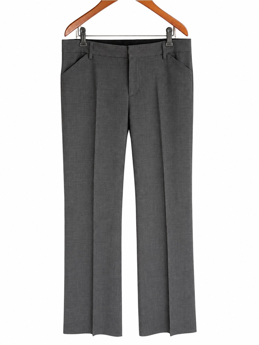 Vintage Gap Perfect Trouser Y2K Charcoal Grey Wide Straight Leg Pants 10R